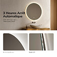 EMKE - EMKE Miroir de salle de bain LED rond diamètre 80 cm, Rétro-éclairage sans cadre, Interrupteur Tactile, 3 Couleurs de Lumière - vignette