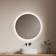 EMKE - EMKE Miroir salle de bain LED, diamètre 50cm, rétro-éclairage sans cadre, interrupteur tactile, intensité réglable, éclatant blanc froid - vignette