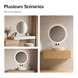 EMKE - EMKE Miroir salle de bain LED, diamètre 60cm, rétro-éclairage sans cadre, interrupteur tactile, intensité réglable, éclatant blanc froid - vignette