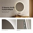 EMKE - EMKE Miroir de salle de bain LED rond diamètre 70 cm, Rétro-éclairage sans cadre, Interrupteur Tactile, 3 Couleurs de Lumière - vignette