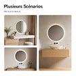 EMKE - EMKE Miroir salle de bain LED, diamètre 70cm, rétro-éclairage sans cadre, interrupteur tactile, intensité réglable, éclatant blanc froid - vignette