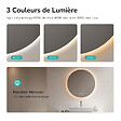 EMKE - EMKE Miroir de salle de bain LED rond diamètre 70 cm, Anti-buée, Rétro-éclairage sans cadre, Interrupteur Tactile, 3 Couleurs de Lumière - vignette