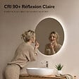 EMKE - EMKE Miroir de salle de bain LED rond diamètre 60 cm, Rétro-éclairage sans cadre, Interrupteur Tactile, 3 Couleurs de Lumière - vignette