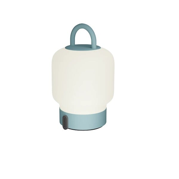 KOODUU - Lampe De Table Portable, Dimmable Et Rechargeable Via USB - Verre Opale, Turquoise - LOOME SMOKEY TEAL - large