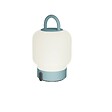 KOODUU - Lampe De Table Portable, Dimmable Et Rechargeable Via USB - Verre Opale, Turquoise - LOOME SMOKEY TEAL - vignette