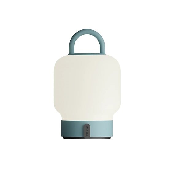 KOODUU - Lampe De Table Portable, Dimmable Et Rechargeable Via USB - Verre Opale, Turquoise - LOOME SMOKEY TEAL - large