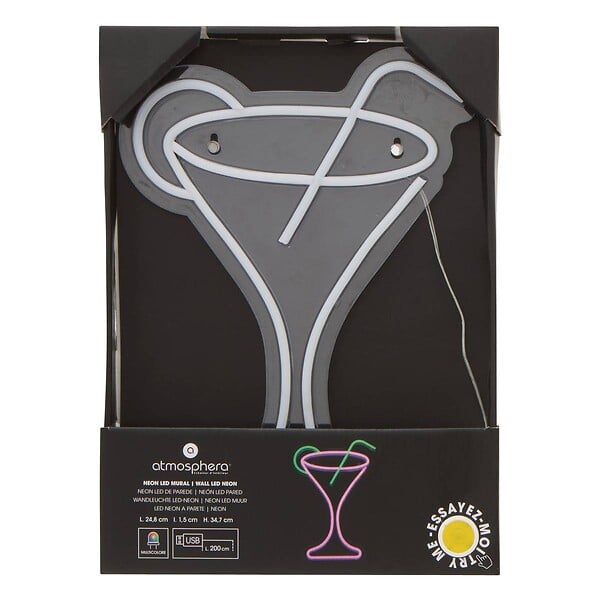ATMOSPHERA - Néon LED Cocktail 24,8x34,7cm - large