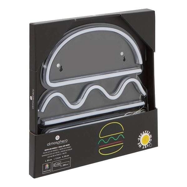 ATMOSPHERA - Néon LED Burger 30x30cm - large