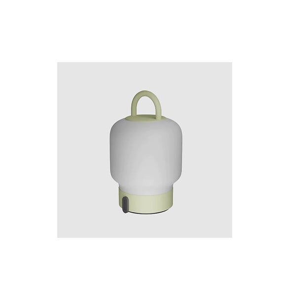 KOODUU - Lampe De Table Portable, Dimmable Et Rechargeable Via USB - Verre Opale, Vert Mousse - LOOME MOSS - large