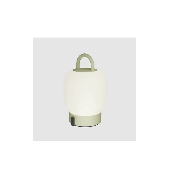 KOODUU - Lampe De Table Portable, Dimmable Et Rechargeable Via USB - Verre Opale, Vert Mousse - LOOME MOSS - large