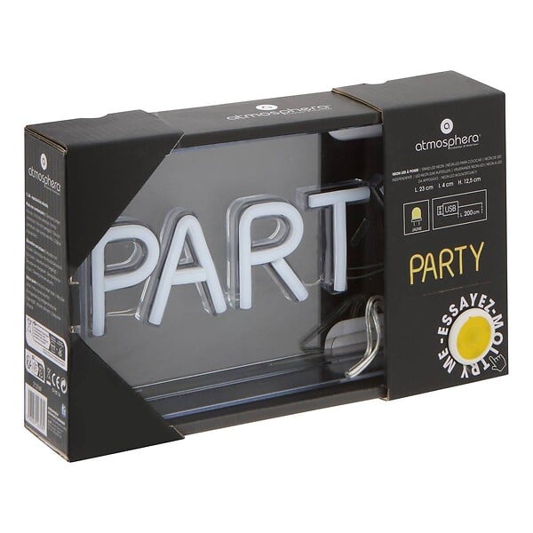 ATMOSPHERA - Néon LED à poser "Party" 23x12,5cm - large