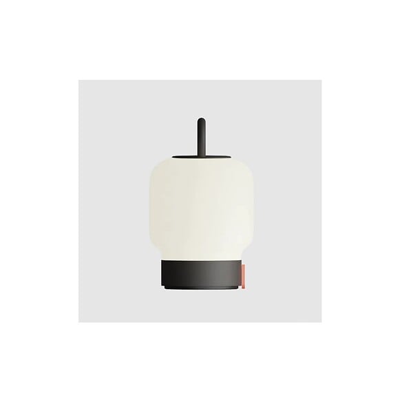KOODUU - Lampe De Table Portable, Dimmable Et Rechargeable Via USB - Verre Opale, Anthracite - LOOME ANTHRACITE - large