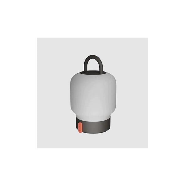 KOODUU - Lampe De Table Portable, Dimmable Et Rechargeable Via USB - Verre Opale, Anthracite - LOOME ANTHRACITE - large