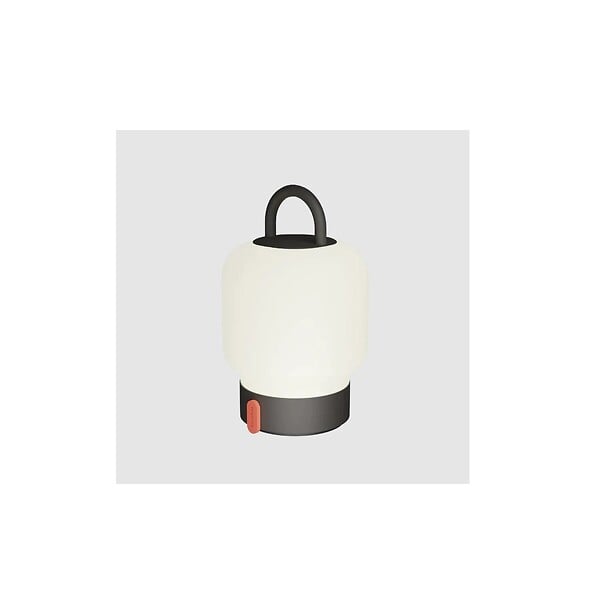 KOODUU - Lampe De Table Portable, Dimmable Et Rechargeable Via USB - Verre Opale, Anthracite - LOOME ANTHRACITE - large