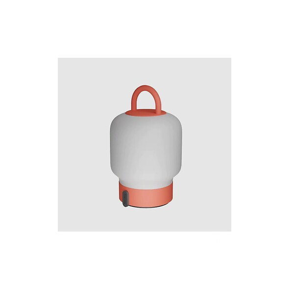 KOODUU - Lampe De Table Portable, Dimmable Et Rechargeable Via USB - Verre Opale, Orange - LOOME ORANGE - large