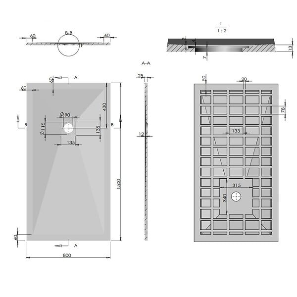 KIAMAMI VALENTINA - Plateau De Douche 150X80cm Résine Blanc Avec Couvercle De Bonde | Muse - large