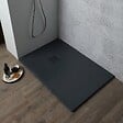KIAMAMI VALENTINA - Receveur De Douche 120X70 En Résine Gris Anthracite Effet Pierre| Muse - vignette