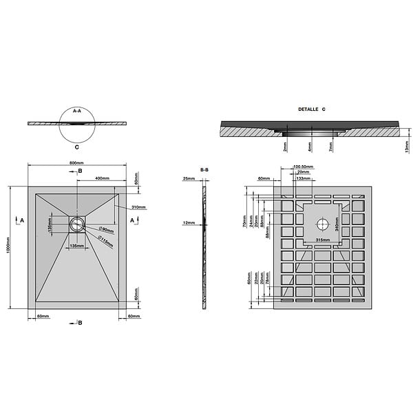 KIAMAMI VALENTINA - Receveur De Douche 100X80 Blanc Effet Pierre | Muse - large