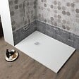 KIAMAMI VALENTINA - Receveur De Douche En Résine 120X80 Blanc Effet Pierre  | Muse - vignette