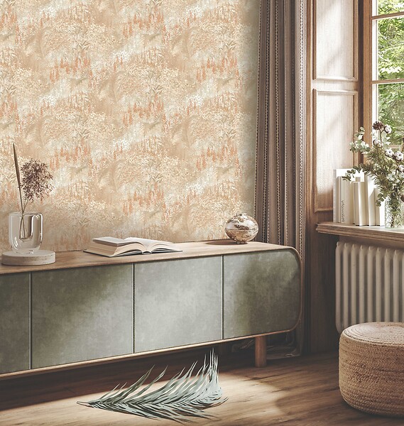 LUTECE - Papier peint vinyle Ballade Terra - Beige - L.10.05xl.53cm - large