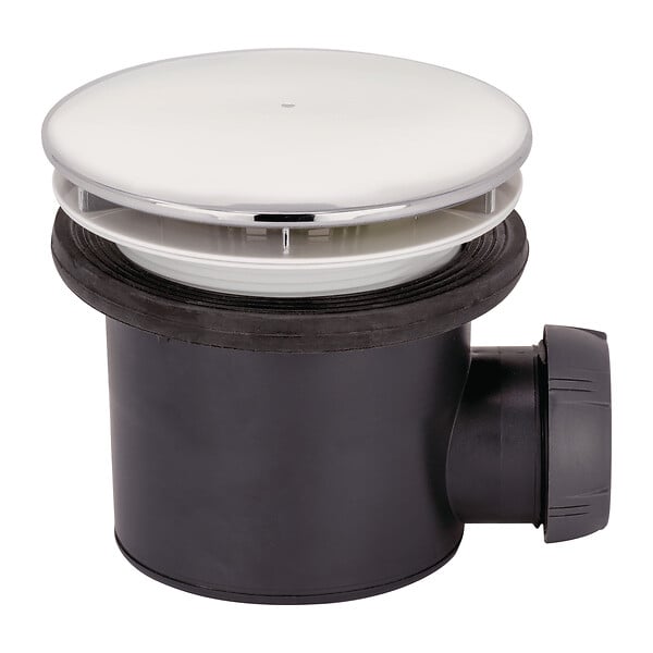 COTEKA - Bonde de douche Tourbillon pour receveur dôme - ABS chromé - D90mm - large