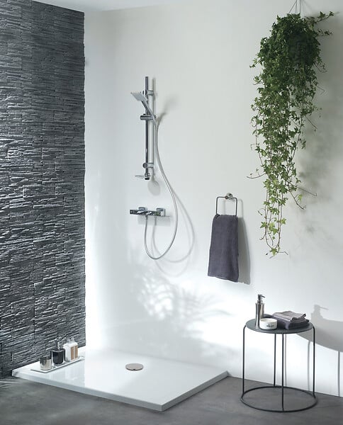 COTEKA - Bonde de douche Tourbillon pour receveur dôme - ABS chromé - D90mm - large