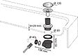COTEKA - Bonde de douche Tourbillon pour receveur dôme - ABS chromé - D90mm - vignette