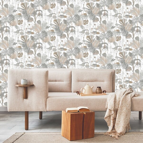 LUTECE - Papier peint vinyle intissé Échappée Belle - Gris, beige - large