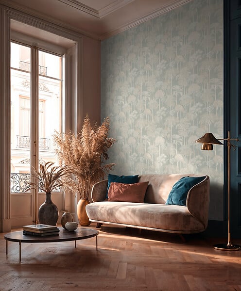 AS CREATION - Papier peint vinyle Palmeraie - Beige - L.0,53x10,05m - large