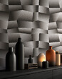 AS CREATION - Papier peint vinyle intissé Vibes 3D - Gris foncé - 5.33m² - vignette