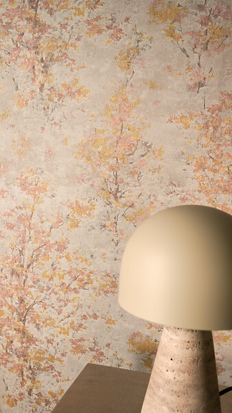 AS CREATION - Papier peint vinyle intissé Asian - Ocre/Or - L.53xl.10,05m - large