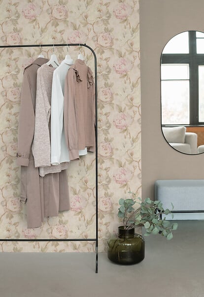 AS CREATION - Papier vinyle sur support intisse rose pastel - large