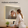 EMKE - EMKE Miroir LED de Salle de Bain 50 x 70 cm,  Antibuée, Interrupteur Tactile,  Intensité réglable 3 Températures - vignette