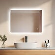 EMKE - EMKE Miroir LED Salle de Bain 50 x 70 cm,  Miroir LED avec Interrupteur Tactile,  Intensité réglable, Blanc Froid - vignette