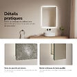 EMKE - EMKE Miroir LED de Salle de Bain 60 x 80 cm,  Antibuée, Interrupteur Tactile,  Intensité réglable 3 Températures - vignette