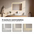 EMKE - EMKE Miroir LED de Salle de Bain 60 x 80 cm,  Antibuée, Interrupteur Tactile,  Intensité réglable 3 Températures - vignette
