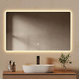 EMKE - EMKE Miroir LED de Salle de Bain 60 x 100 cm,  Interrupteur Tactile, Intensité réglable 3 Températures - vignette
