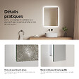 EMKE - EMKE Miroir LED Salle de Bain 60 x 40 cm, Rétro-éclairage, Anti-buée, Interrupteur à bouton, Blanc Froid/Chaud - vignette