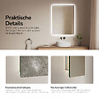 EMKE - EMKE Miroir LED de Salle de Bain 60 x 80 cm,  Interrupteur Tactile, Intensité réglable 3 Températures - vignette
