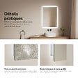 EMKE - EMKE Miroir LED Salle de Bain 50 x 70 cm,  Antibuée, Interrupteur Tactile,  Intensité réglable, Blanc Froid - vignette