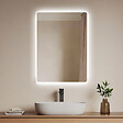 EMKE - EMKE Miroir LED Salle de Bain 50 x 70 cm, Verre sans Cuivre, Blanc Froid 6500K, Pose H/V, IP44 - vignette