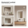 EMKE - EMKE Miroir LED Salle de Bain 50 x 70 cm, Verre sans Cuivre, Blanc Froid 6500K, Pose H/V, IP44 - vignette