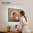 EMKE - EMKE Miroir LED Salle de Bain 50 x 60 cm, Rétro-éclairage, Anti-buée, Interrupteur à bouton, Blanc Froid/Chaud - vignette