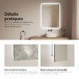 EMKE - EMKE Miroir LED Salle de Bain 60 x 80 cm,  Antibuée, Interrupteur Tactile,  Intensité réglable, Blanc Froid - vignette