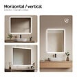 EMKE - EMKE Miroir LED Salle de Bain 60 x 80 cm,  Antibuée, Interrupteur Tactile,  Intensité réglable, Blanc Froid - vignette
