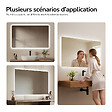 EMKE - EMKE Miroir LED Salle de Bain 60 x 100 cm,  Miroir LED avec Interrupteur Tactile,  Intensité réglable, Blanc Froid - vignette