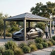 CANOPIA - CARPORT DOUBLE COLORADO 4,3x4,3 Gris - vignette