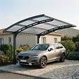 CANOPIA - Canopia Carport Arizona Wave 4,95 x 2,89 m Gris, toiture Gris - vignette