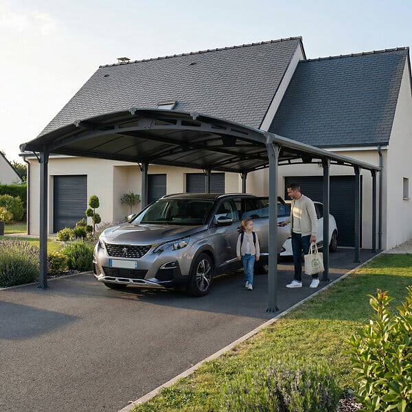 CANOPIA - Canopia Carport Arcadia 8,63 x 3,59 m Gris - large