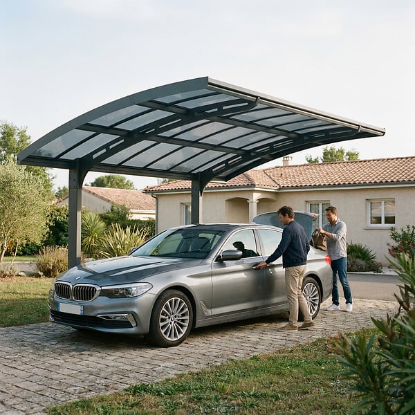 CANOPIA - Canopia Carport Arizona Breeze 4,95 x 2,89 m Gris - large